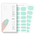 DANNI & TONI Semi Cured Gel Nail Strips Mint Green Light Green Gel Nail Wraps 28 Stickers | Fresh Mint - color: Fresh Mint