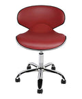 J & A Euro Pedicure Stool Salon Spa Chair Adjustable 13 to 16 Inch, Red - color: Red