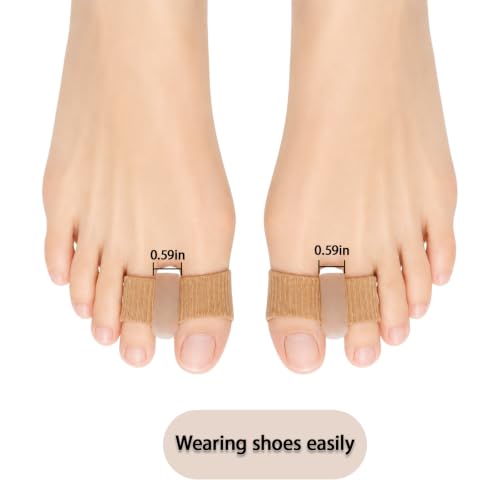 Toe Spacers for Women Men, 2 Pack Gel Big Toes Separators for Bunions-Large - size: L