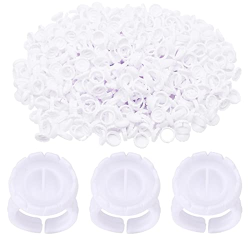 100pcs Smart Glue Holder for Eyelash Extensions, White - color: White