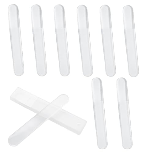 8 Pcs Round Tips Glass Nano Nail File Set with Case - size: Style-2