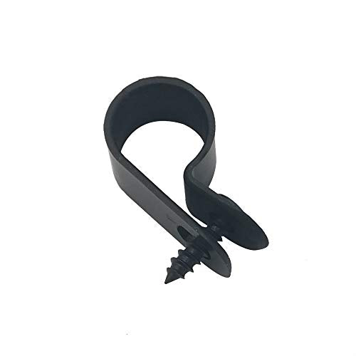 Cable Clamp R-Type Cable Clip Wire Clamp 1/2" Nylon Screw Mounting Cord Fastener Clips with Screws for Wire Management - 50 Pcs Cable Clamps + 50 Pcs Screws - size: 1/2"