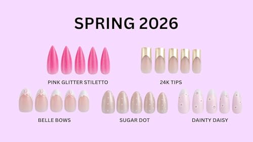 PaintLab Belle Bows 3D Pearl French Tip Press On Nails, Short Almond, 30pc - color: Belle Bows