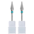 3/32" Clean Umbrella Carbide Cuticle Cleaner Bit for Nail Prep, 2-Pack - color: 031 Silver, size: M