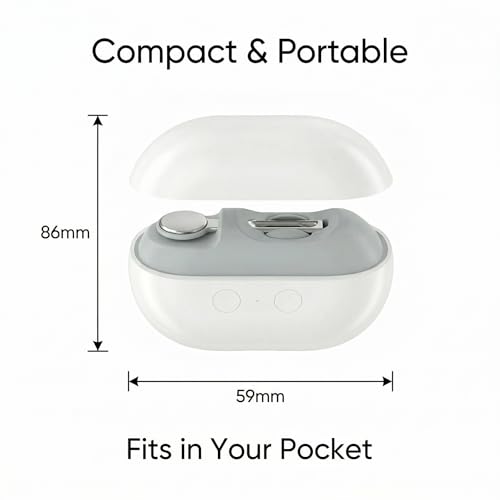 Electric Nail Clipper, 3-in-1 Automatic Trimmer for Seniors, White - color: White
