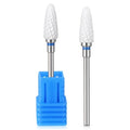3/32" Professional Acrylic Nail File Cuticle Bit Ceramic Nail Drill Bit Remove Acrylic Hard Gels Fast Remove Flame Drill Bits for Manicure Cuticle Cleaner Pedicure Gel Polishing
