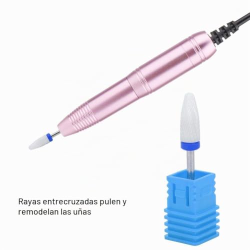 Ceramic Nail Drill Bit Corn-Head-Shape Professional Grinding Head for Nail Polishing(Blue) - color: Blue