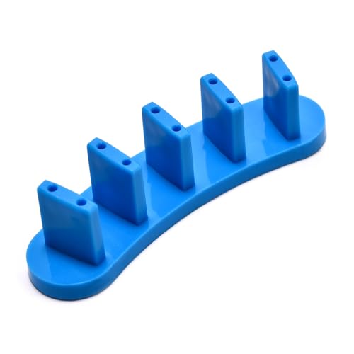 3Pcs Nail Practice Display Stand with 10Pcs False Nail Tips - color: Blue