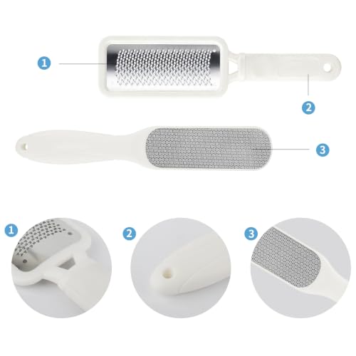 Fu Store 2 Pack Foot Files Callus Remover Foot Rasp Dual Sided Foot File - color: White