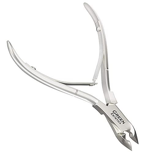 Professional Cuticle Trimmer & Nippers, Stainless Steel Nail Care Tool - color: Silver Nipper With Pusher - Pack 1