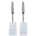 3/32" 2PCS Clean Cone Carbide Cuticle Cleaner Bit for Nail Prep & Cleaning - color: 008 Silver, size: XC