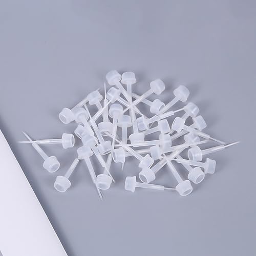 WOKOTO 20 PCS Liner Nail Polish Brush Replacement Head With a Cap Kit - Nail Liner Brush Tip Replace Head For Nail Polish Gel Nail Soft Liner Brush Head Liquid Nail Brushes Fingernail Brush