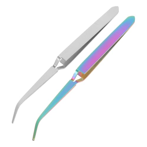 Nail Tools Nail Clips 2Pcs Nail Pinching Tools, Multi-Function Nail Shaping Tweezers Nail Art Pincher, Manicure Pinching Clips Curve Nail Extension Clips Nail Clip Nail Set Tool