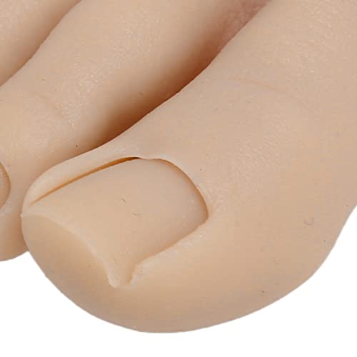 Silicone nail practice foot model, lifelike dark skin reusable half foot