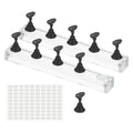 uxcell 2 Pcs Acrylic Nail Stand for Press on Nail Holder Black - color: Black
