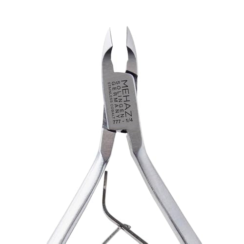 Mehaz Stainless Steel Cobalt Cuticle Trimmer, Nail Cuticle Nipper 1/4 Jaw, Cuticles Remover Clippers for Manicure & Pedicure Nail Tools - size: 1/4 Inch Jaw