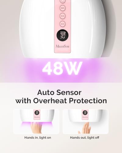 MelodySusie P‑Plus30B UV Nail Lamp for Gels with 3 Timer Smart Sensor - color: B--pink