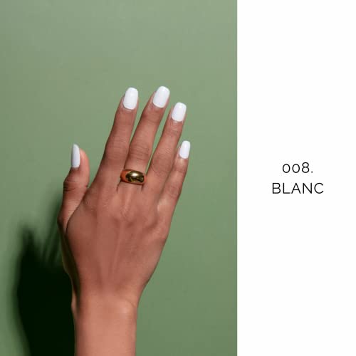 NAILOG Semi Cured Gel Nail Strips 20Pcs White Gel Nail Stickers - Blanc - color: Blanc