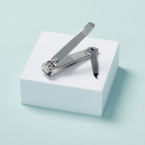 Diane D909 Stainless Steel Straight Edge Toenail Clipper with Fold Out File for Natural Nails - 36 Pack Bin - style: Toe Nail Clipper Straight Edge