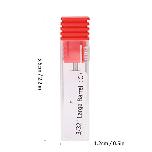 Sonew Nail Drill Bit, 1pc Nail Drill Bit Round Flat Ceramic Grinding Head Manicure Machine Accessories Tool for Polish Nail Art(Corn Head)