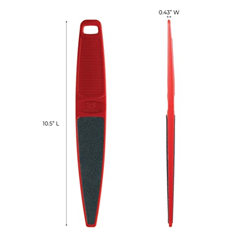 ForPro Professional Collection Red Panda Foot File, 60/100 Grit, Double-Sided Pedicure File for Feet and Heels, 10.5” L (Pack of 6) - size: 6 Count (Pack of 1)