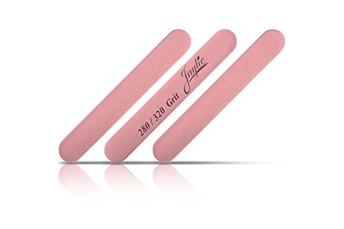 Iridesi Mini Nail Files Pink 3.5 Inches Long By 1/2 Inch Wide Emery Boards 280/320 Grit 12 Fingernail Filers Per Pack - size: 12 Count (Pack of 1)