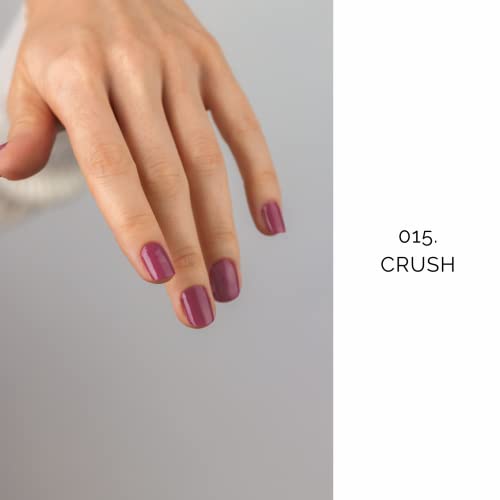 NAILOG Semi Cured Gel Nail Strips 20Pcs Plum Gel Nail Stickers - Crush - color: Crush