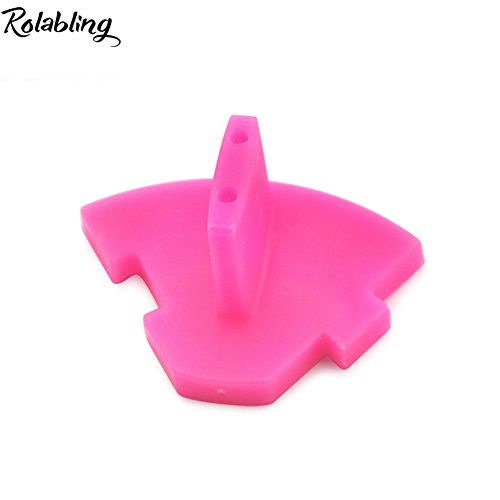 Round Nail Display Stand False Nail Art Tips Display Holder - color: Rose