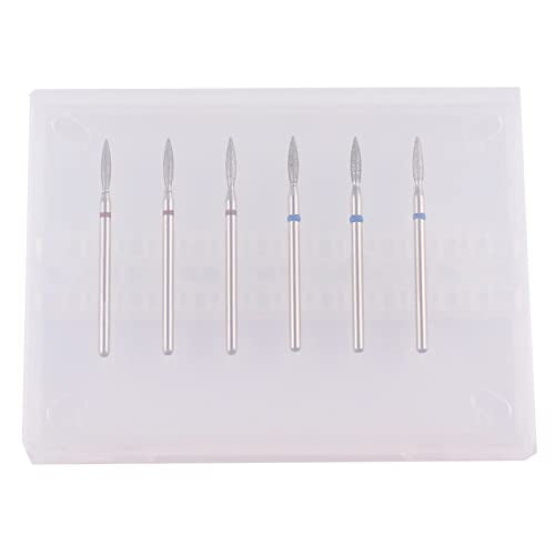 Flame Shape Diamond Cuticle Nail Drill Bit Set for Nail Prep - size: Slim Flame