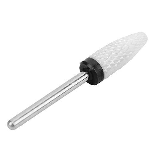 Ceramic Nail Drill Bit, Corn Shape 6.6mm, Black Coarse - color: Black