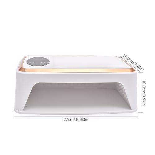 KADS 380W UV LED Nail Lamp with Built-in Hand Cushion & Free Pink Gloves – Professional Gel Nail Dryer for Fast Curing, Salon-Quality Manicure & Pedicure at Home
