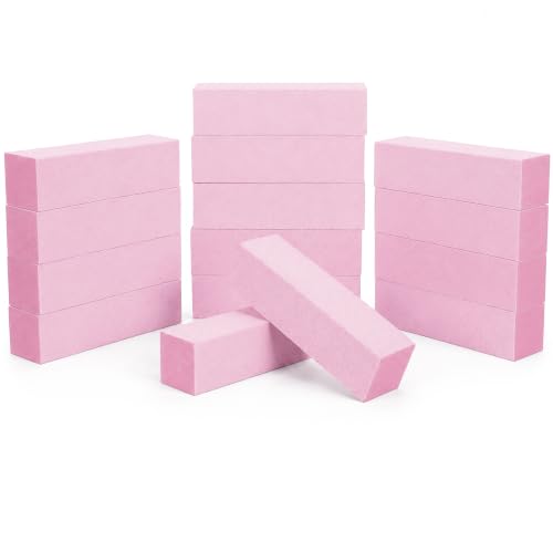 ForPro 15 Pack Pink Buffing Block, 100/180 Grit, 3.75" x 1" x 1" Buffer - size: 15 Count (Pack of 1)