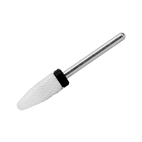 Ceramic Nail Drill Bit, Corn Shape 6.6mm, Black Coarse - color: Black