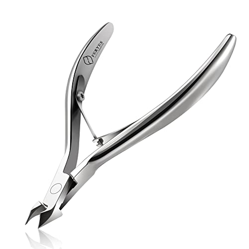 FERYES Cuticle Clipper Professional Manicure and Pedicure Cuticle Remover Tools, Medical Grade Stainless Steel Cutial Cutter, 6mm Jaw- 1 Piece (Silver) - color: Silver