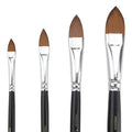 GACDR Cat Tongue Watercolor Brush Set, 4 PCS Oval Wash Brushes