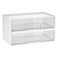 Vtopmart White Stackable Storage Drawers, 2 Pack Wide Organizers - style: Wide-2pack-White