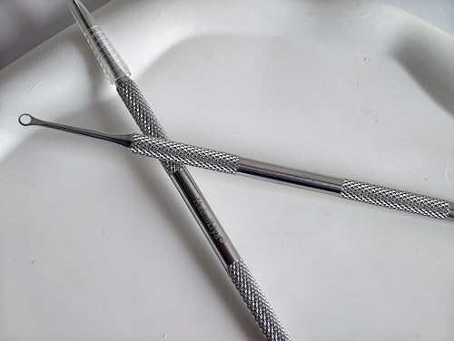 Pre-treatment Cuticle Pusher, Russian Prep Nail Pushers, Dual Ended Cuticle Remover with 100/180 Grit Sandpaper Sheets, Nail Care for Manicure Pedicure Nail Art