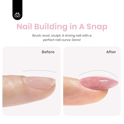Beetles Builder Gel for Nails, Nude Brown Builder Nails Gel - color: B - Nude Brown