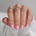 BTArtbox Press On Nails, Short Square Pink Fake Nails, 32Pcs Full Kit - color: A1-Lotus Glazed