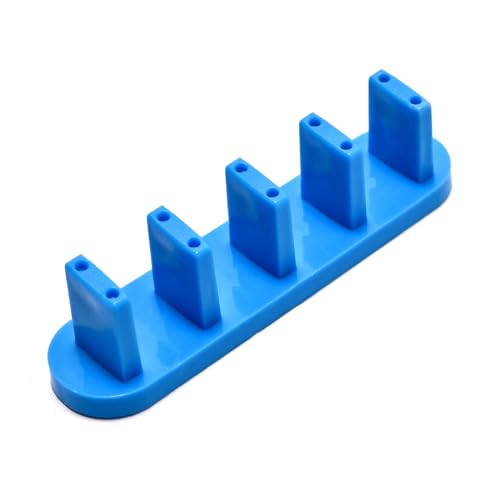 3Pcs Nail Practice Display Stand with 10Pcs False Nail Tips - color: Blue