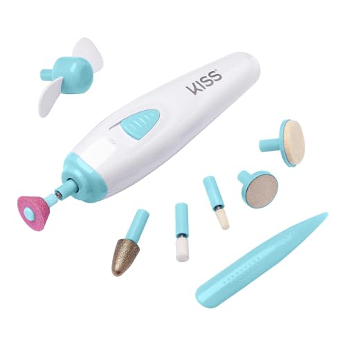 Kiss Professional, Electric Nail Drill/Electric Nail File & Nail Dryer System, Includes 12 attachments, Cuticle Pusher, A/C Adapter, Storage case - size: 15 Piece Set
