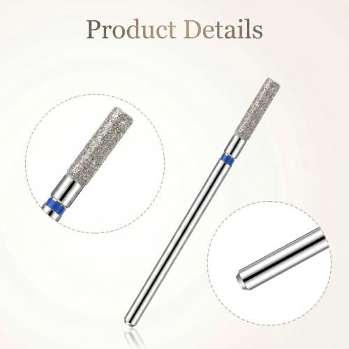 8Pcs Cuticle Nail Drill Bit Set 3/32" Shank Set Steel Color