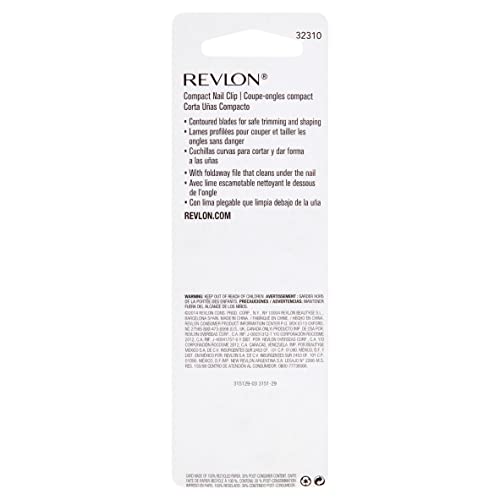 Revlon Compact Nail Clipper | Silver | Pack of 2