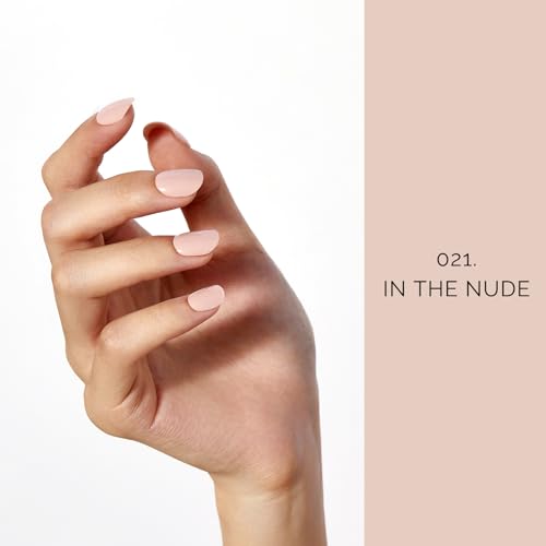 NAILOG Semi Cured Gel Nail Strips Beige Nude Nail Stickers - in The Nude - color: In the Nude