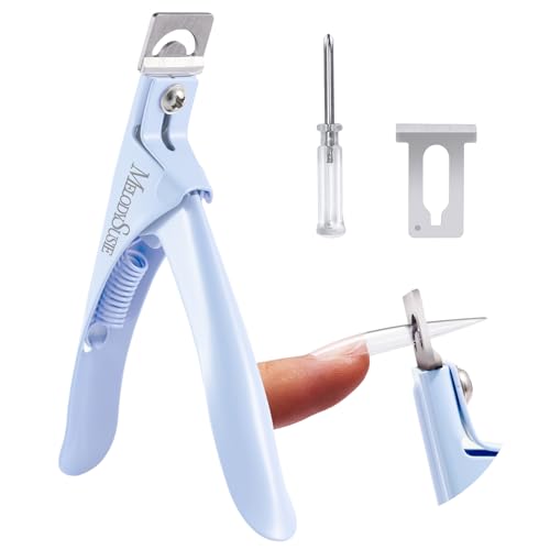 MelodySusie Adjustable Stainless Steel Acrylic Nail Clippers, Blue - color: Blue