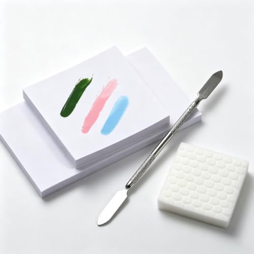 Nail Art Mixing Palette Papers 1pcs Stirring Rod and Nail Wipes