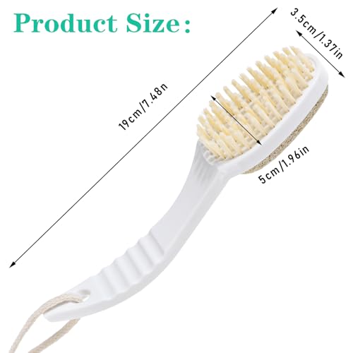 JIEYAO 2 in 1 Foot Pumice Stone Brush, Foot Brushes & Pumice Exfoliator Pedicure Tools, Shower Foot Scrubber Brush Double-Sided Pumice Foot File Dead Skin Callus Remover for Foot Care