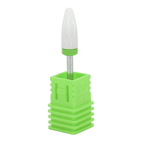 Walfront Ceramic Nail Drill Bit Corn-Head-Shape Professional Grinding Head for Nail Polishing(Green) - color: Green