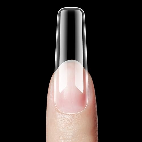 Beetles Gel Nail Kit Easy Extension Set, 240 PCS Long Square - color: Long Square 240pcs (Clear Kit)
