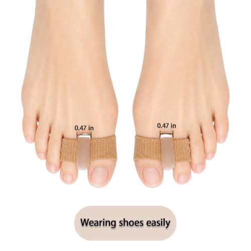 Toe Spacers for Women Men, 2 Pack Gel Big Toes Separators for Bunions-Small - size: S